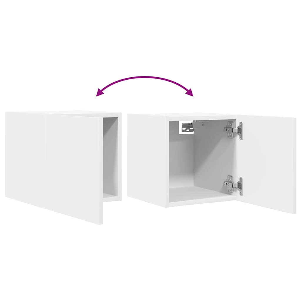 Wall Mounted TV Cabinets 4 pcs White 30.5x30x30 cm