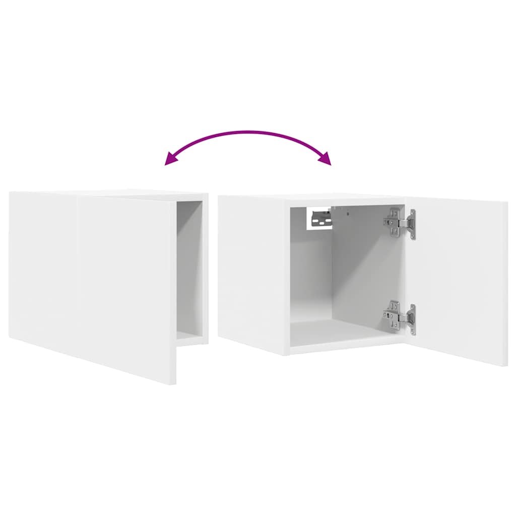 Wall Mounted TV Cabinets 4 pcs White 30.5x30x30 cm