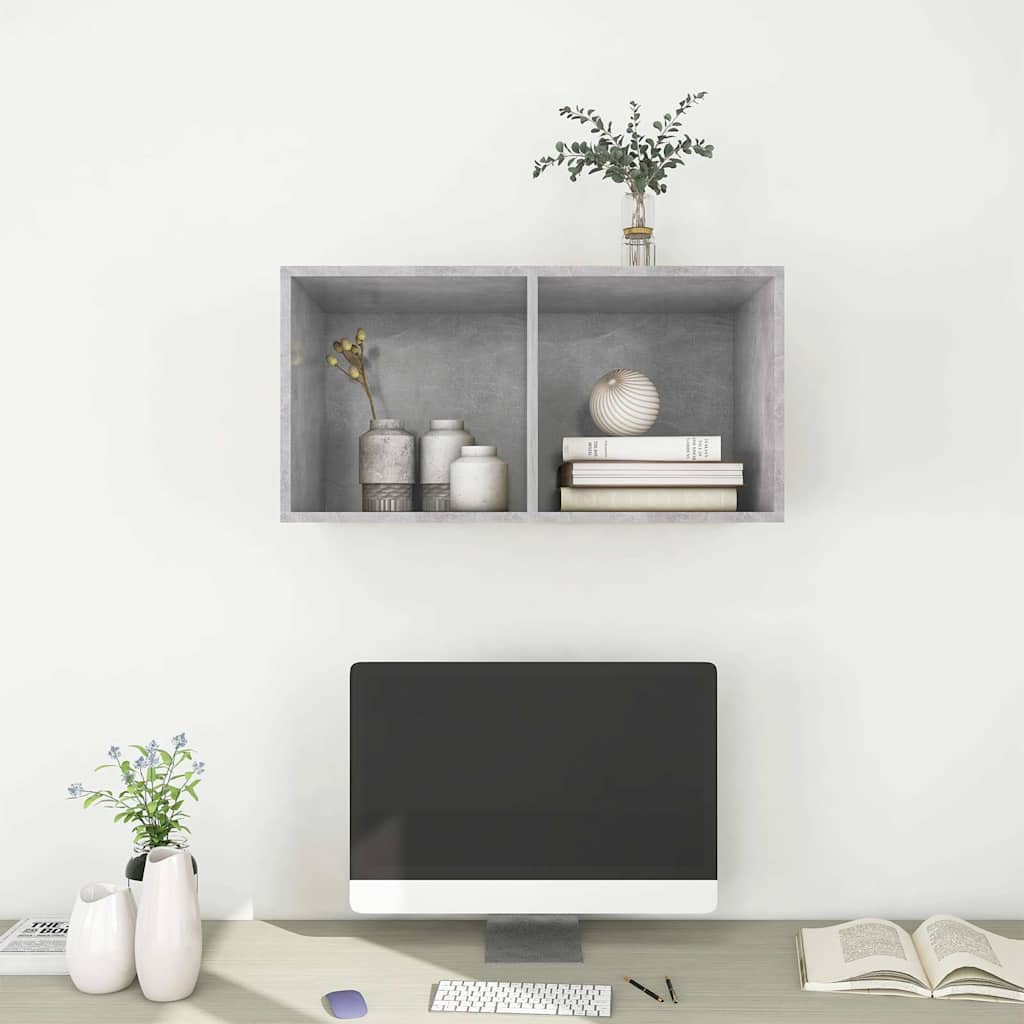 Wall-mounted TV Cabinet Concrete Grey 37x37x72 cm