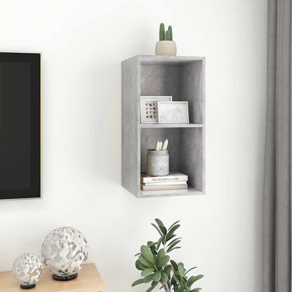 Wall-mounted TV Cabinet Concrete Grey 37x37x72 cm
