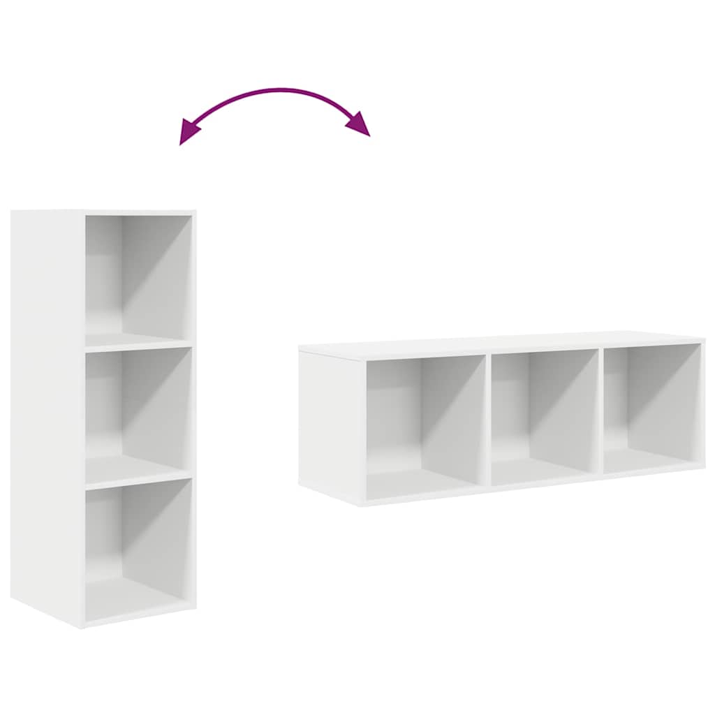 Wall-mounted TV Cabinet White 37x37x107 cm Engineered Wood