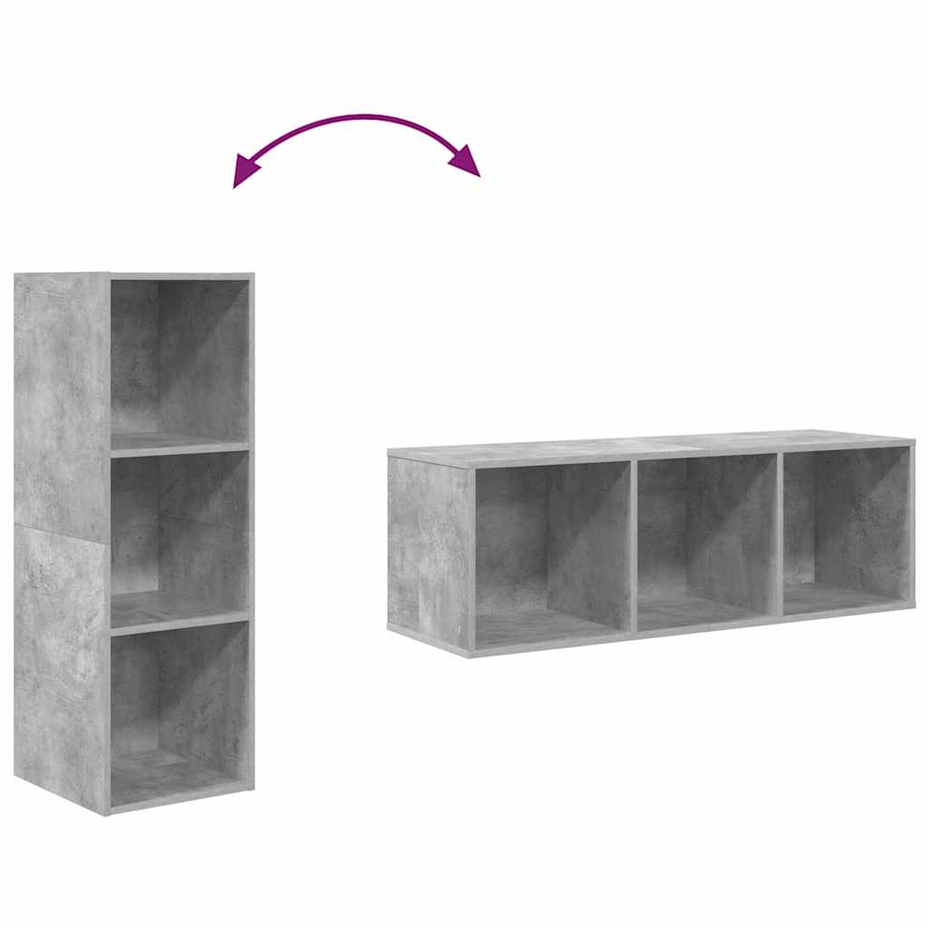 Wall-mounted TV Cabinet Concrete Grey 37x37x107 cm Engineered Wood