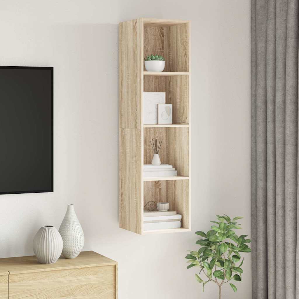 Wall-mounted TV Cabinet Sonoma Oak 37x37x142.5 cm Engineered Wood