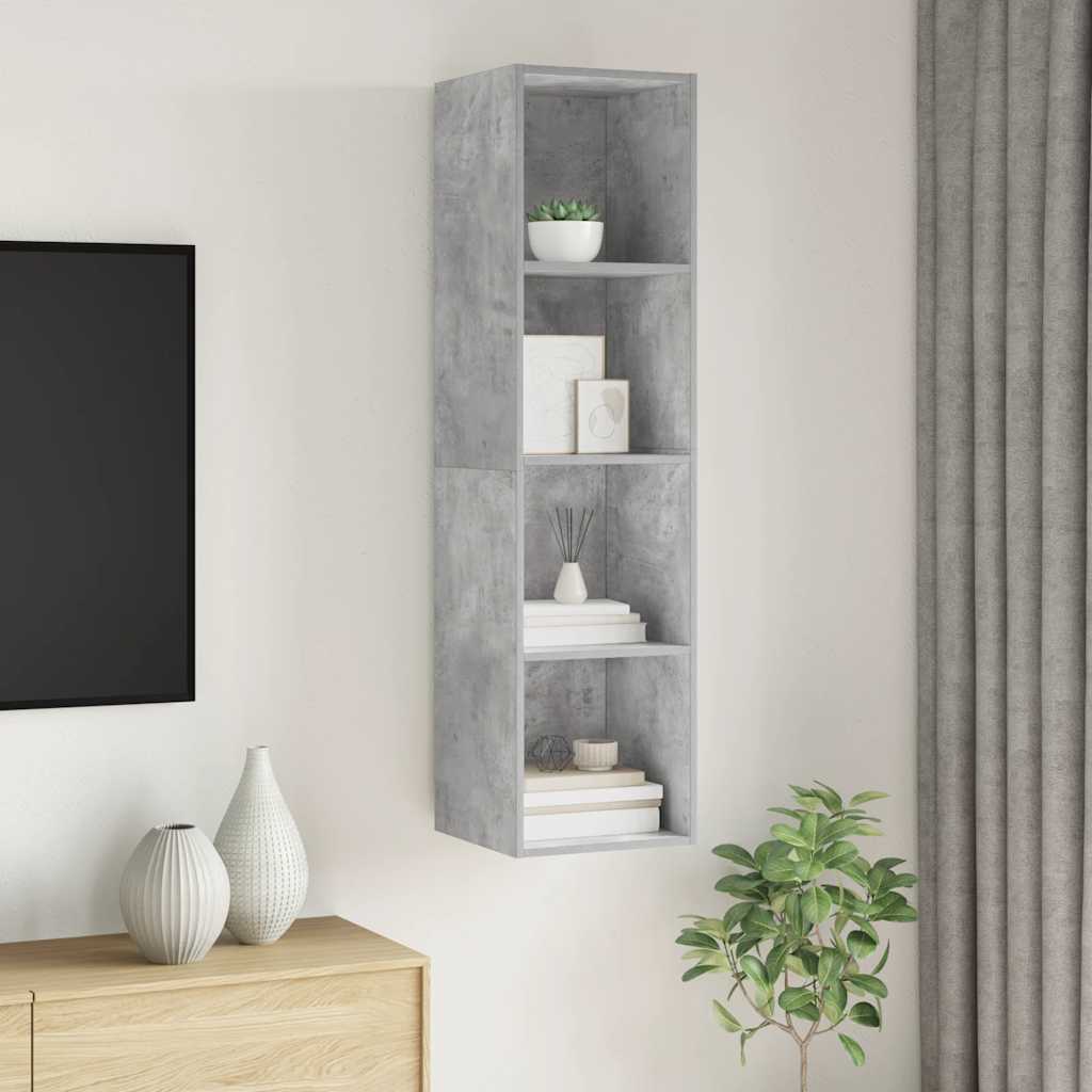 Wall-mounted TV Cabinet Concrete Grey 37x37x142.5 cm