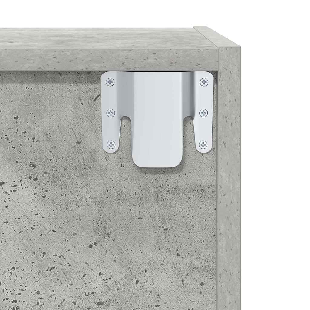 Wall-mounted TV Cabinet Concrete Grey 37x37x142.5 cm