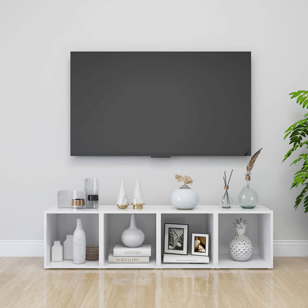 TV Cabinets 2 pcs White 37x35x37 cm Engineered Wood