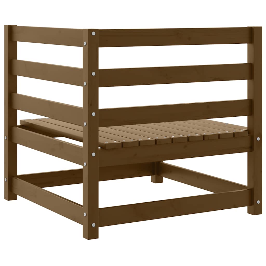 Garden Corner Sofa Honey Brown Solid Pinewood