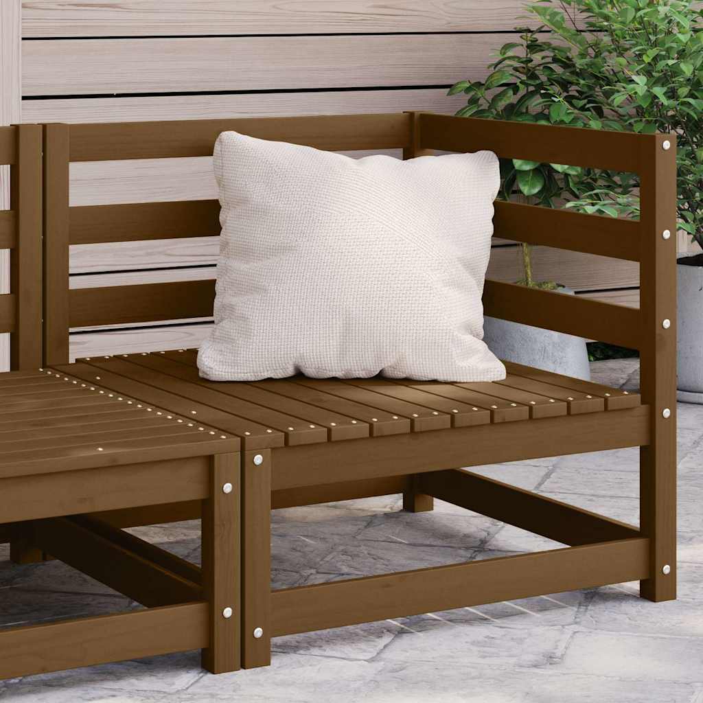 Garden Corner Sofa Honey Brown Solid Pinewood