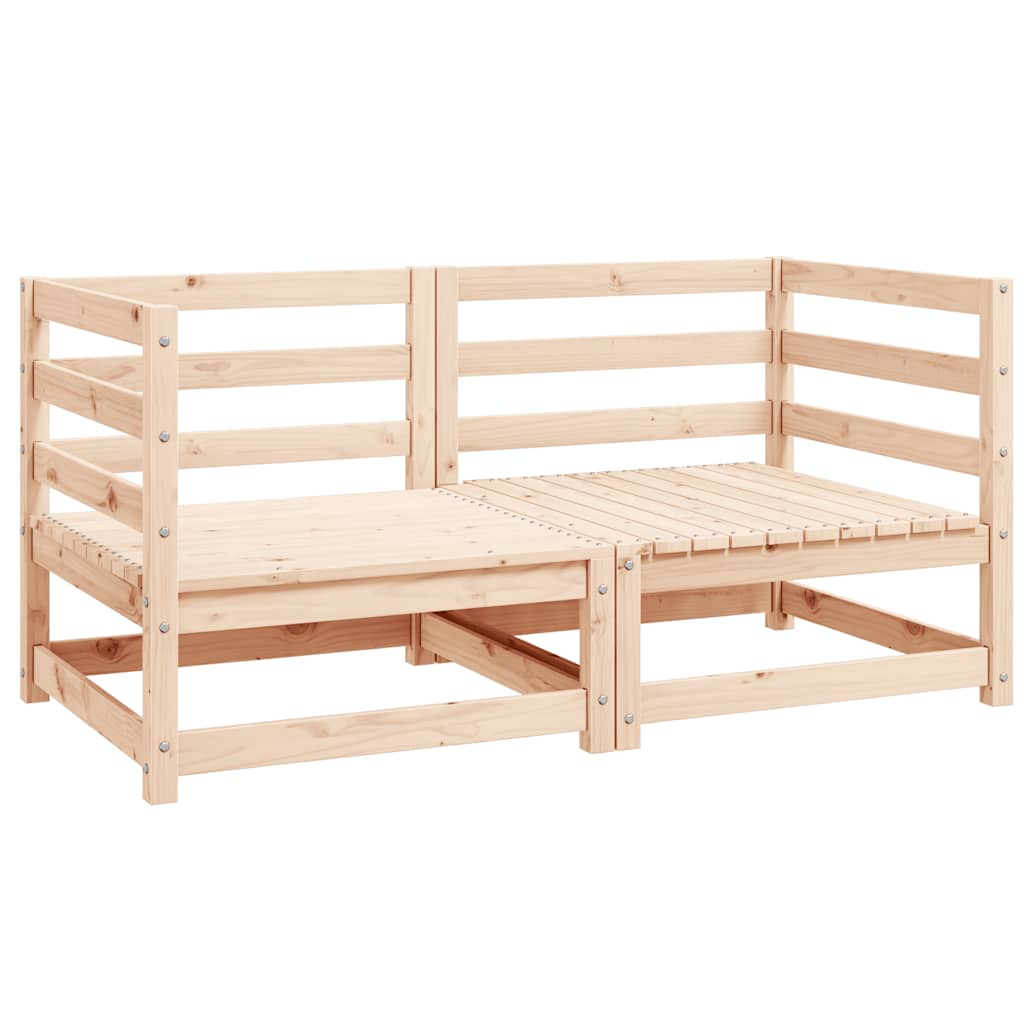 Garden Corner Sofas 2 pcs Solid Pinewood
