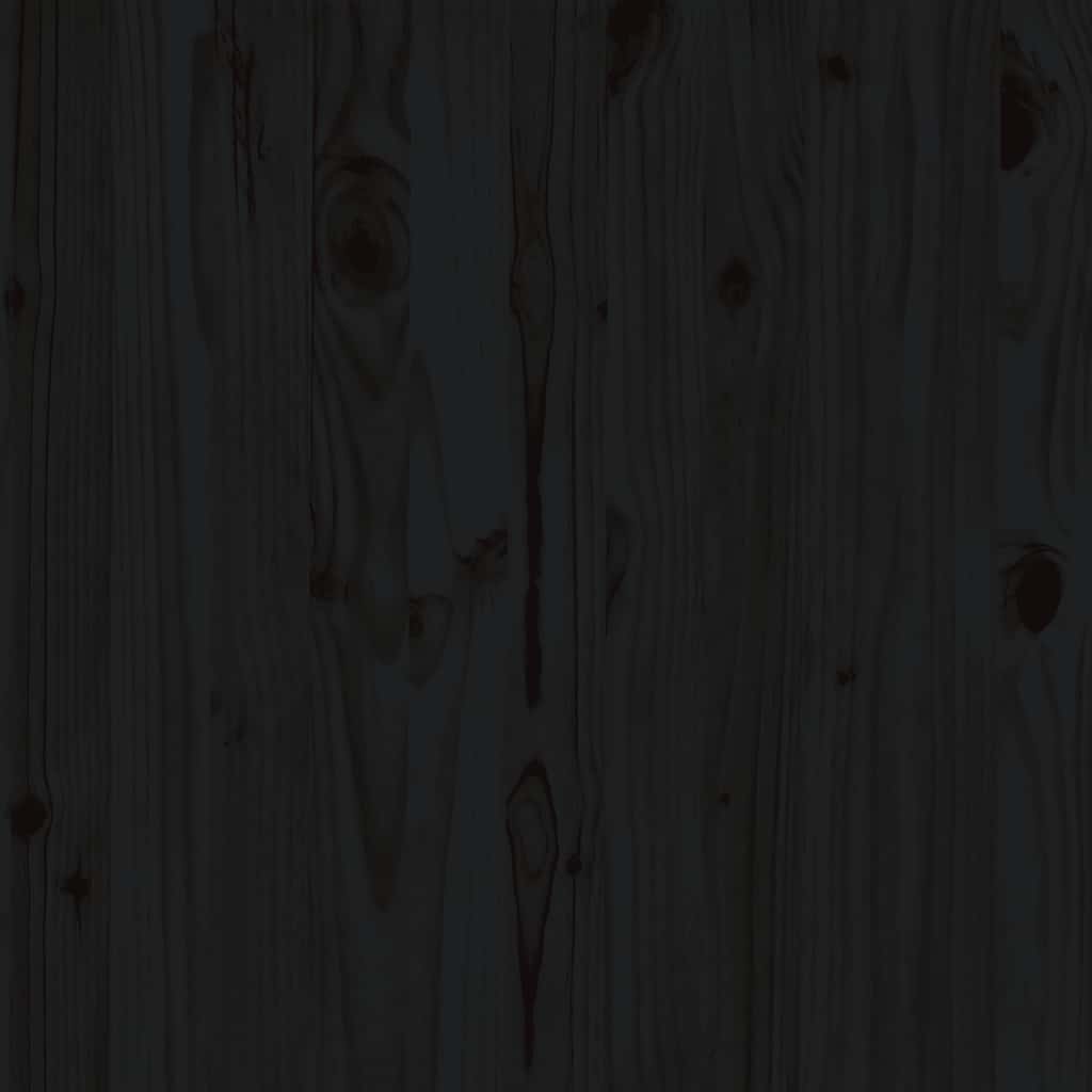 Garden Corner Sofas 2 pcs Black Solid Pinewood