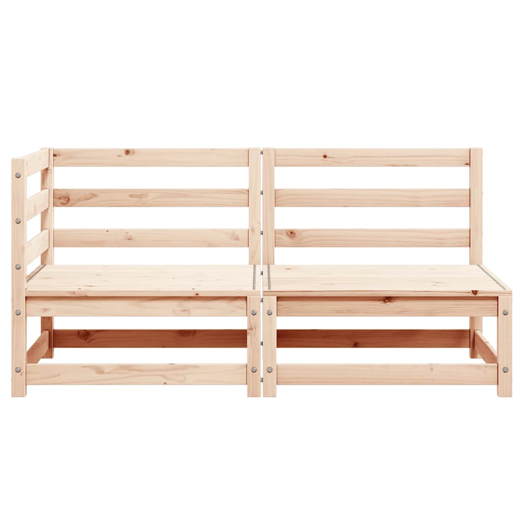 2 Piece Garden Lounge Set Solid Pinewood