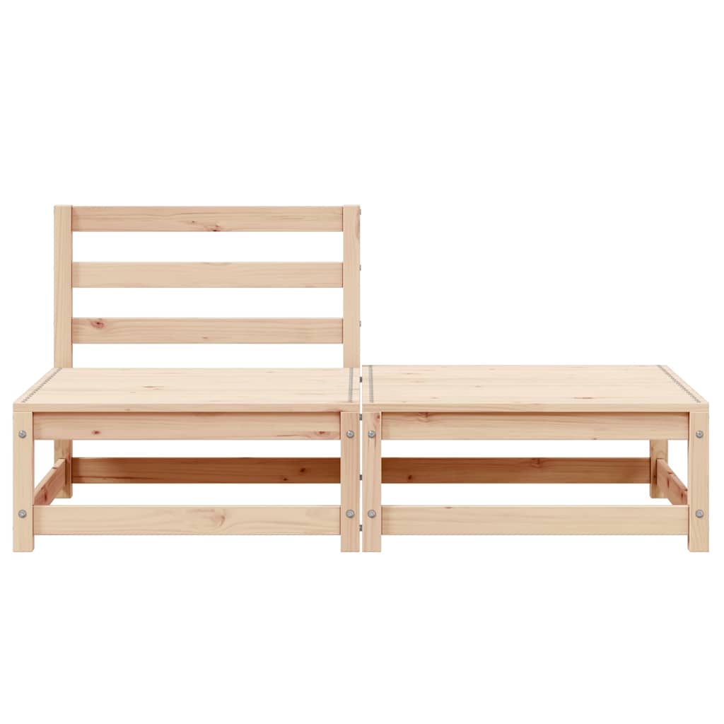 2 Piece Garden Lounge Set Solid Pinewood