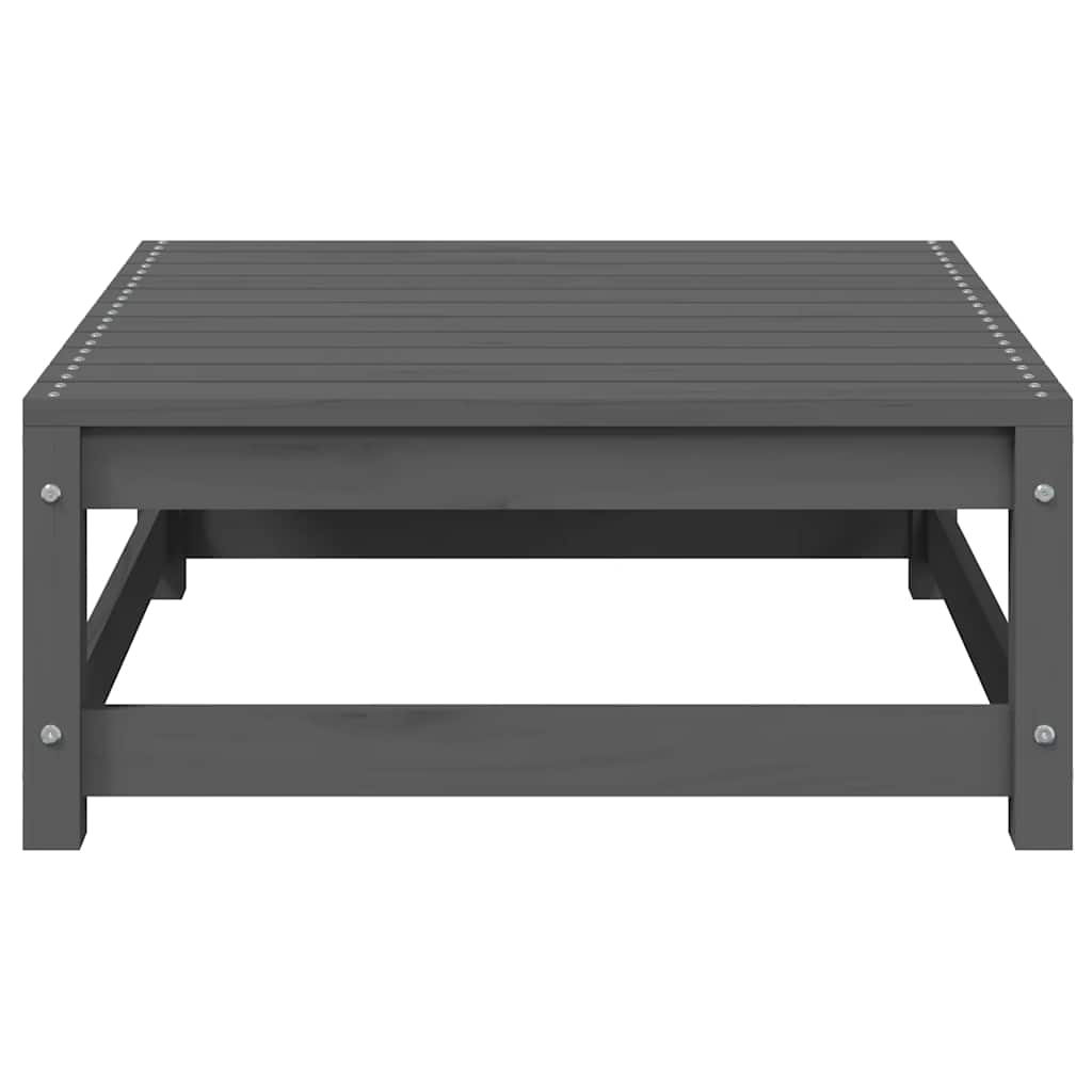 3 Piece Garden Lounge Set Grey Solid Pinewood