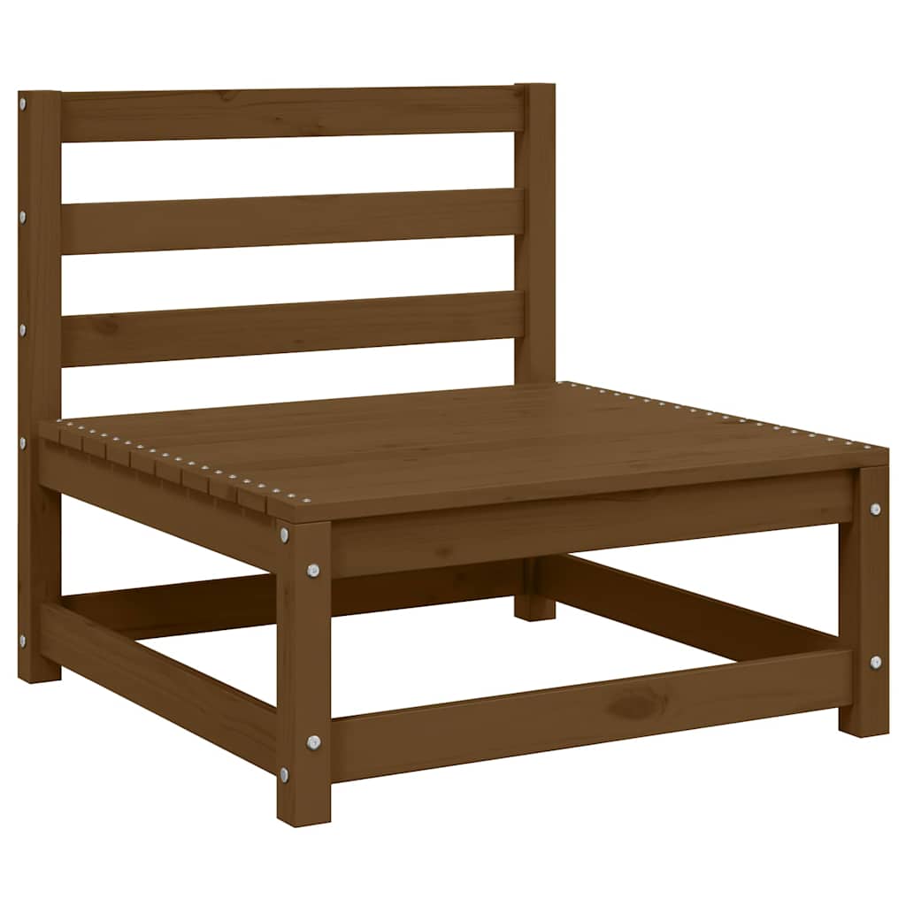 3 Piece Garden Lounge Set Honey Brown Solid Pinewood