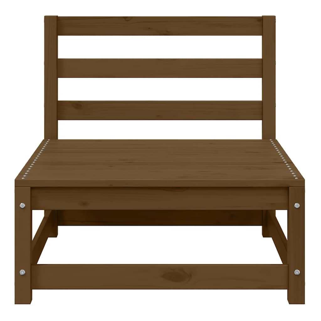 3 Piece Garden Lounge Set Honey Brown Solid Pinewood