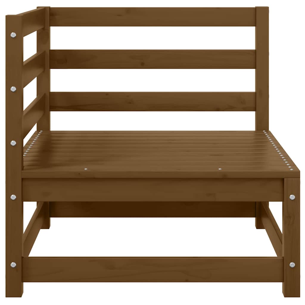 3 Piece Garden Lounge Set Honey Brown Solid Pinewood