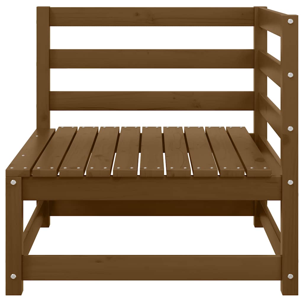 Garden Corner Sofa with Cream Cushions Solid Pinewood