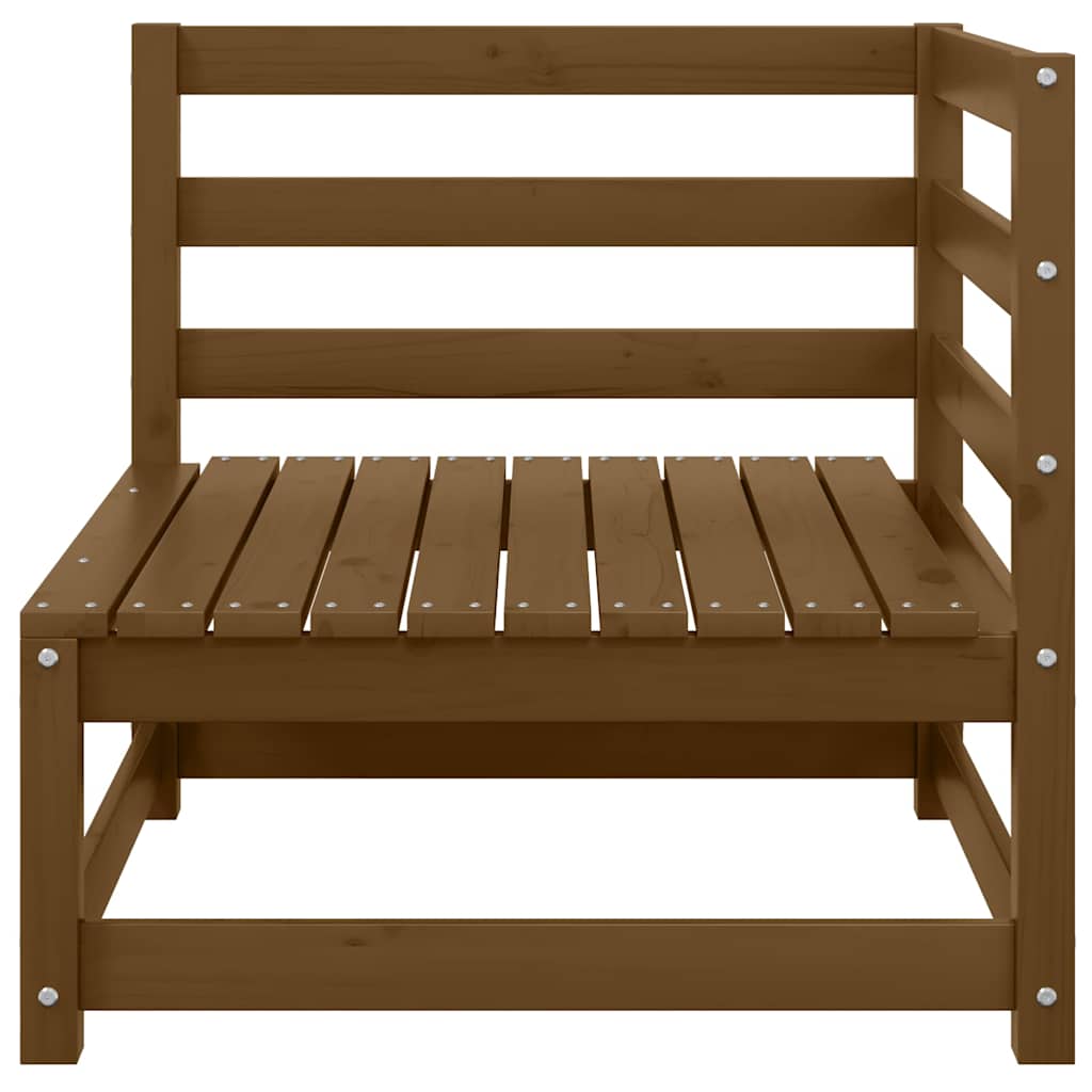 Garden Corner Sofa with Cream Cushions Solid Pinewood