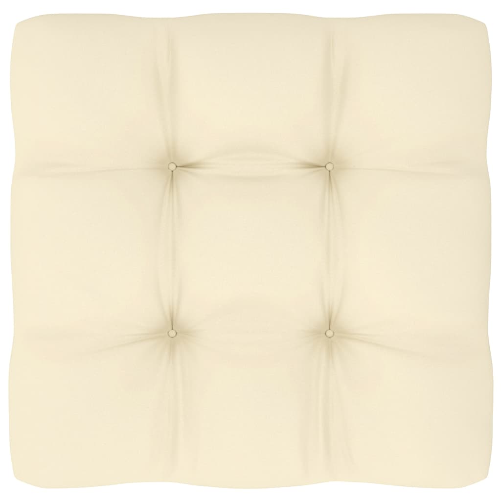 Garden Corner Sofa with Cream Cushions Solid Pinewood
