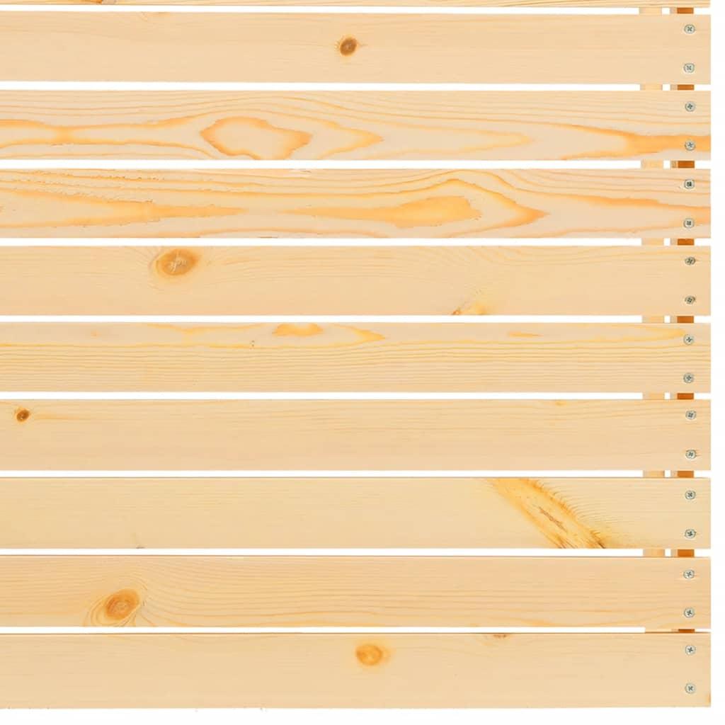 Garden Middle Sofa with Grey Cushions Solid Pinewood