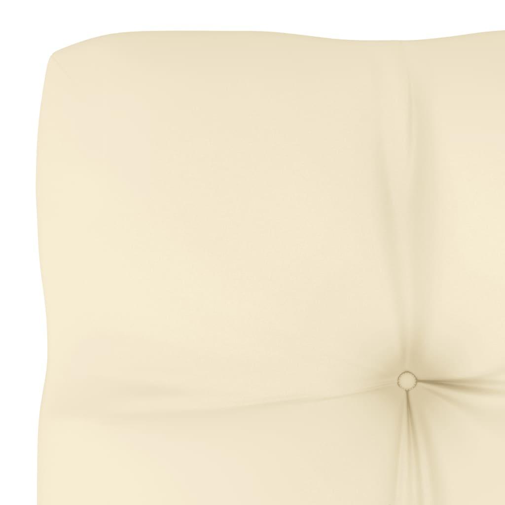 Garden Middle Sofas with Cream Cushions 2 pcs Solid Pinewood