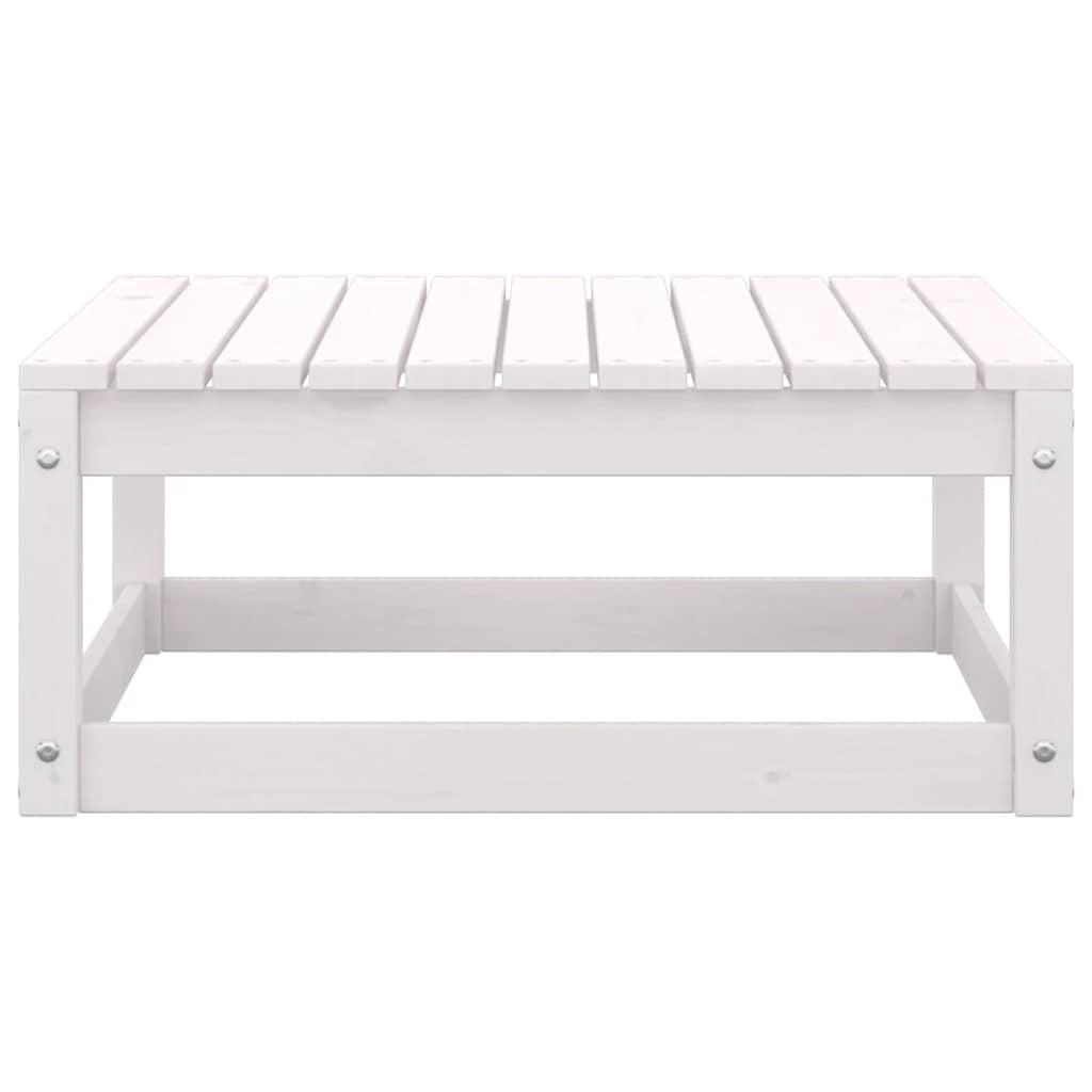 2 Piece Garden Lounge Set with Cushions White Solid Pinewood