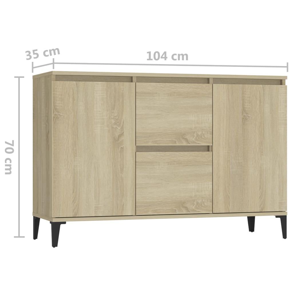 Sideboard Sonoma Oak 102x35x70 cm Engineered Wood