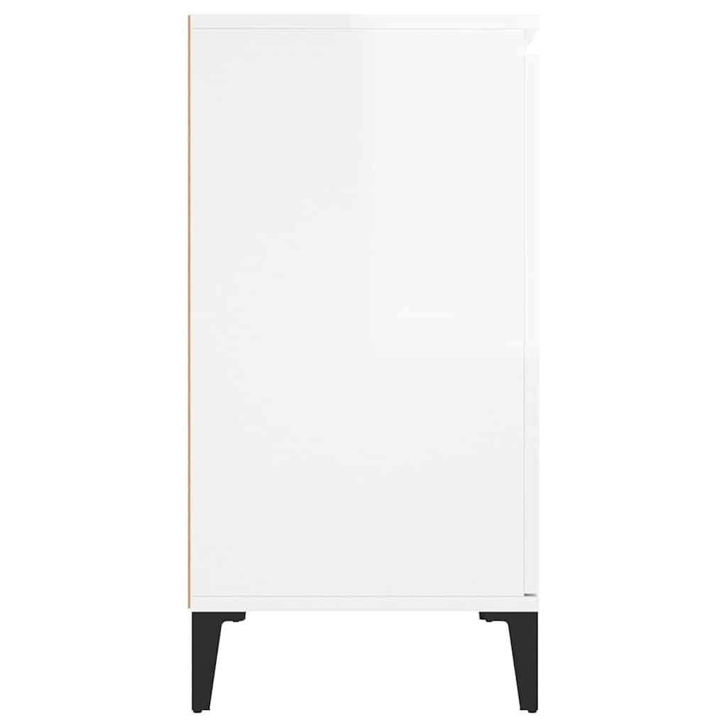 Sideboard High Gloss White 102x35x70 cm Engineered Wood