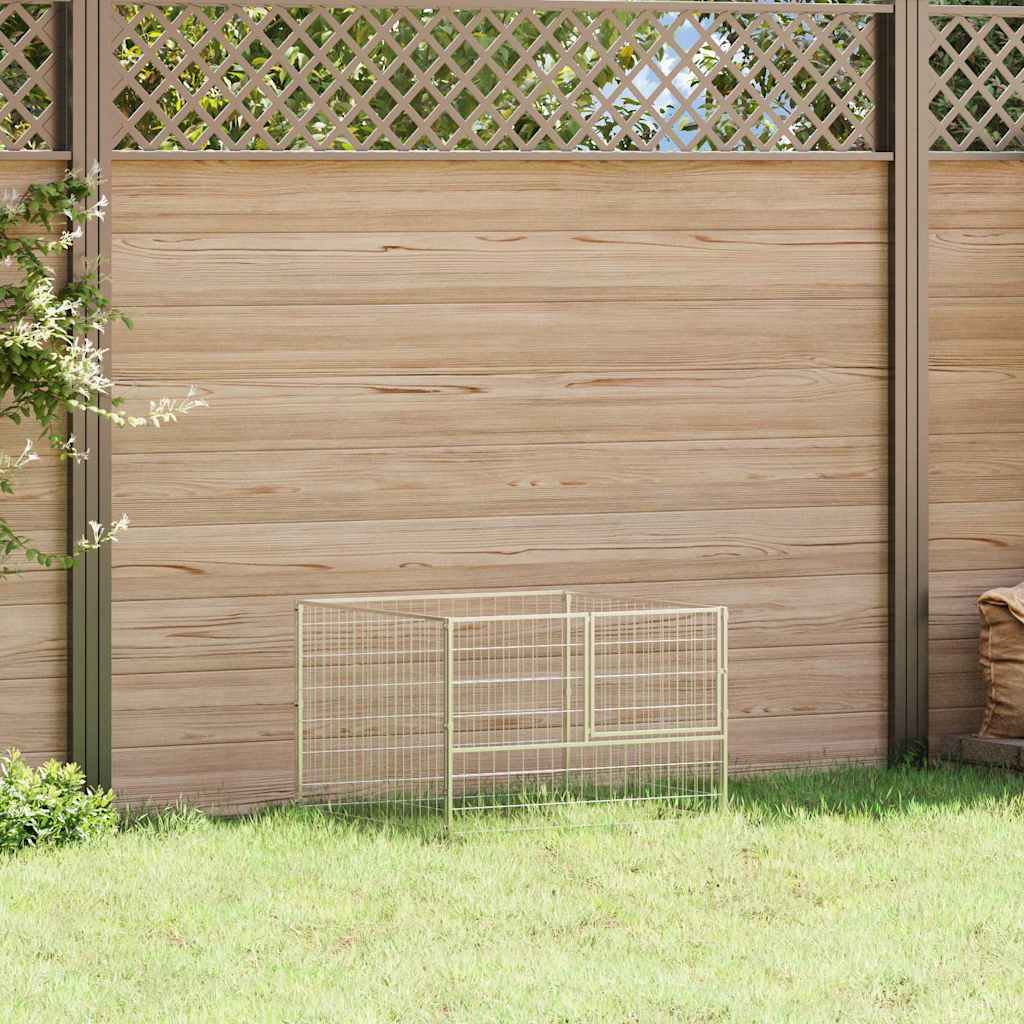 Dog Kennel Silver 100x100x70 cm Steel