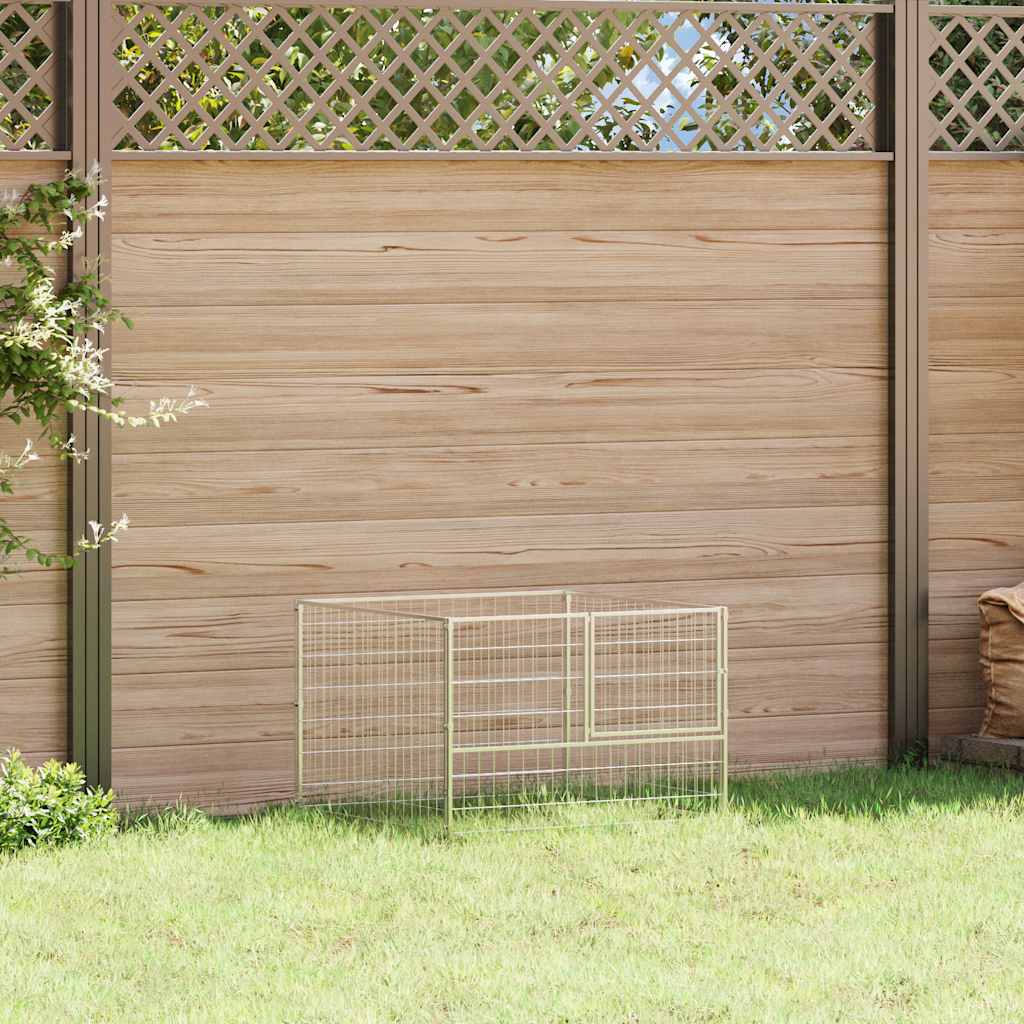 Dog Kennel Silver 100x100x70 cm Steel