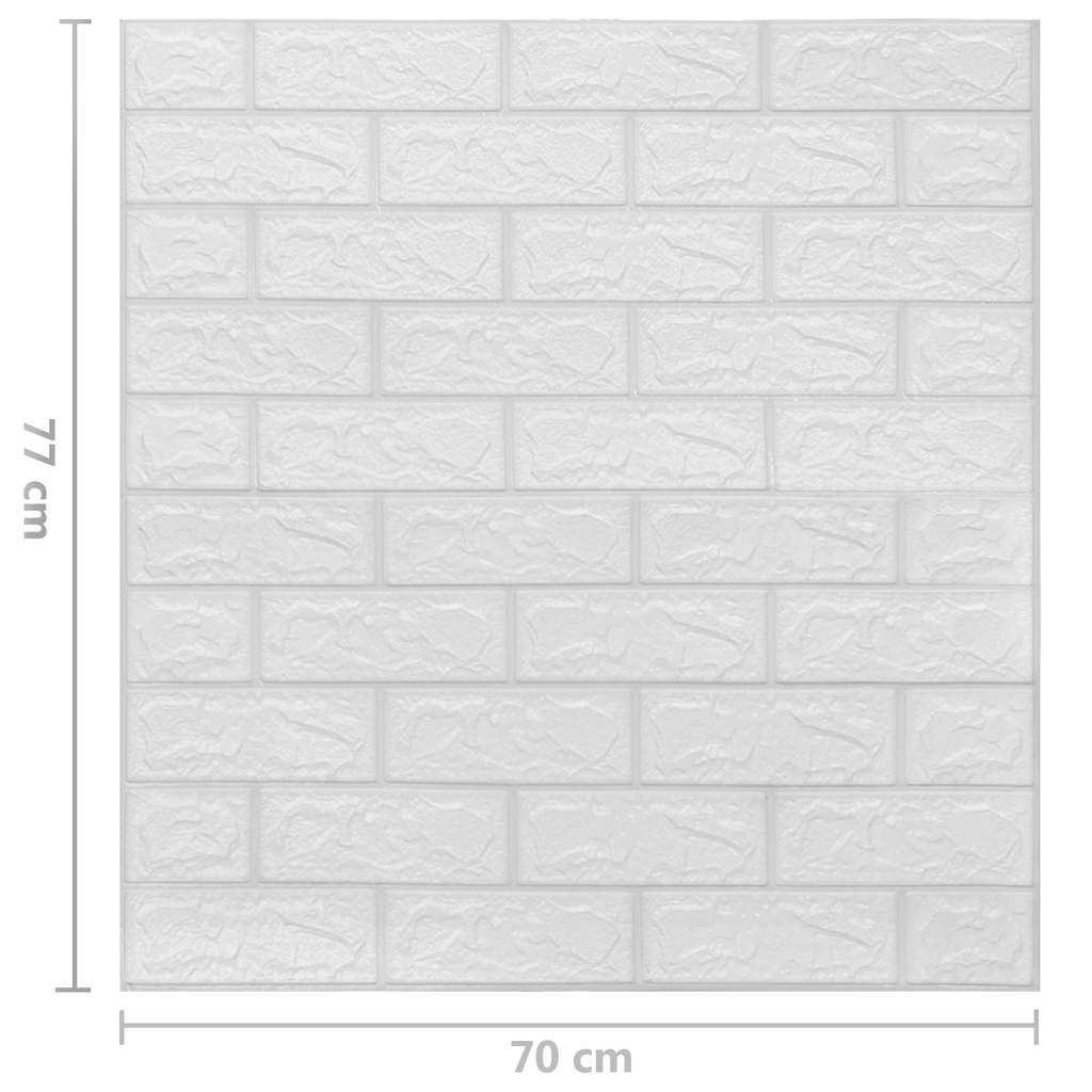 3D Wallpaper Bricks Self-adhesive 40 pcs White