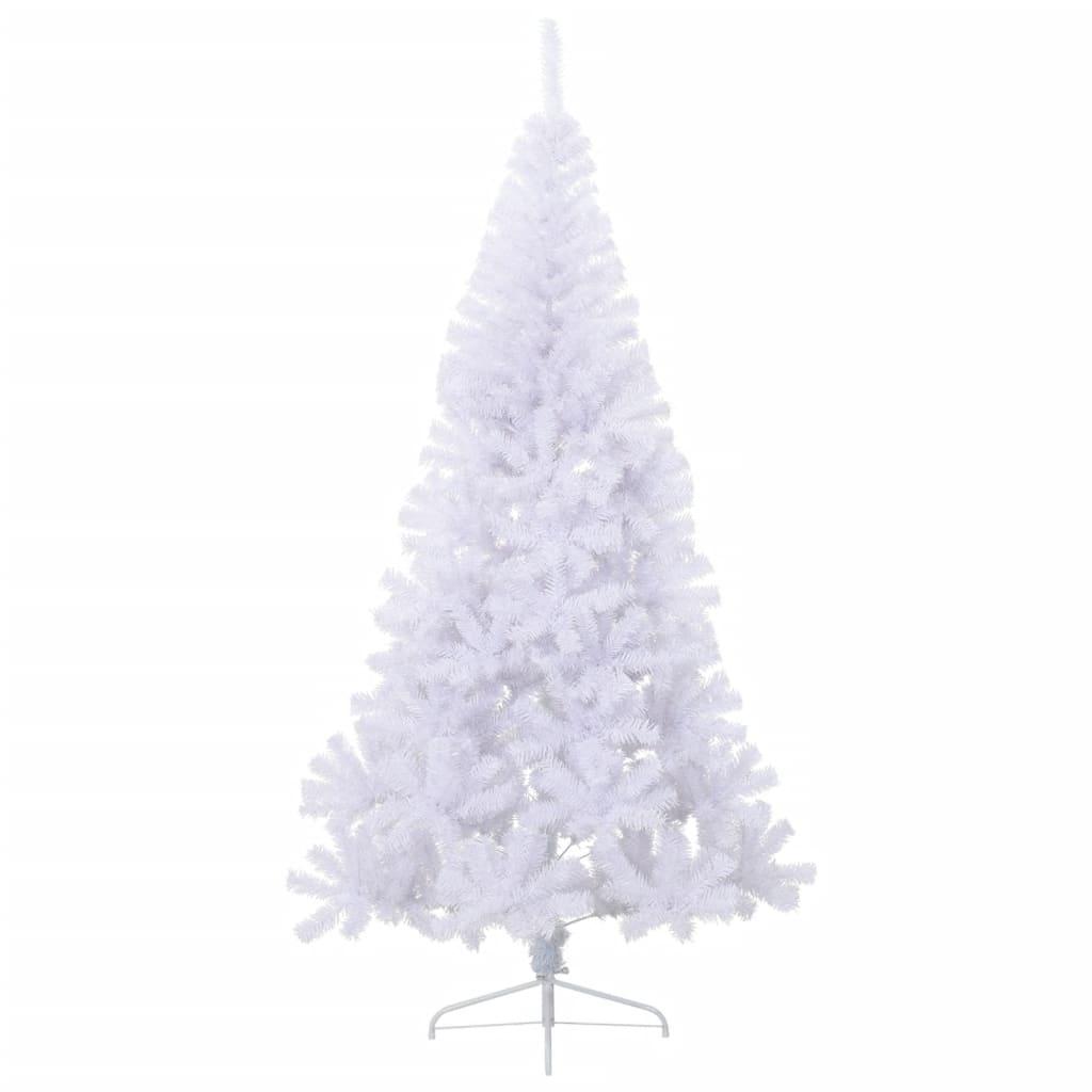 Artificial Half Christmas Tree with Stand White 210 cm PVC