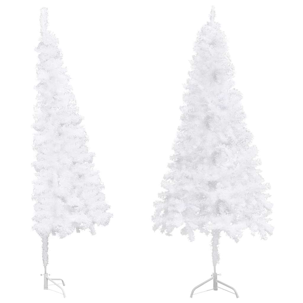 Corner Artificial Christmas Tree White 240 cm PVC