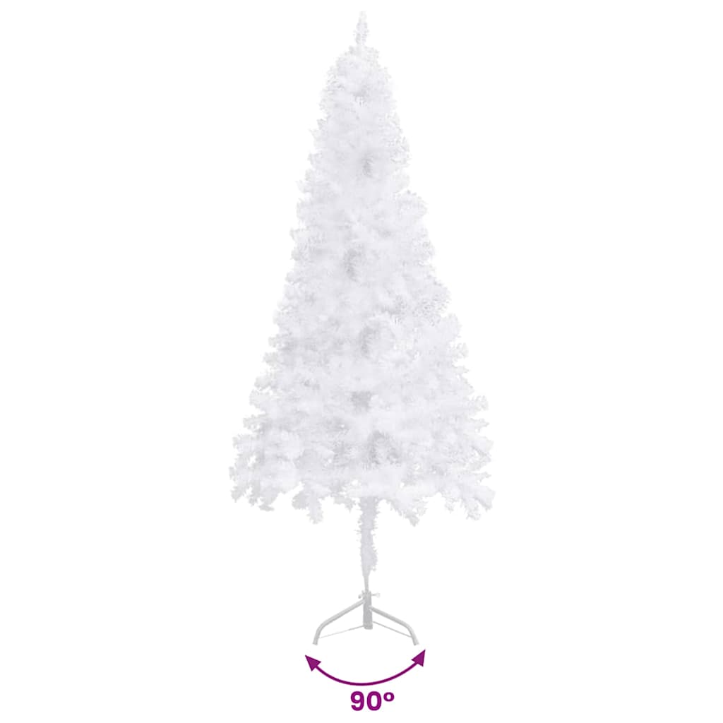 Corner Artificial Christmas Tree White 240 cm PVC