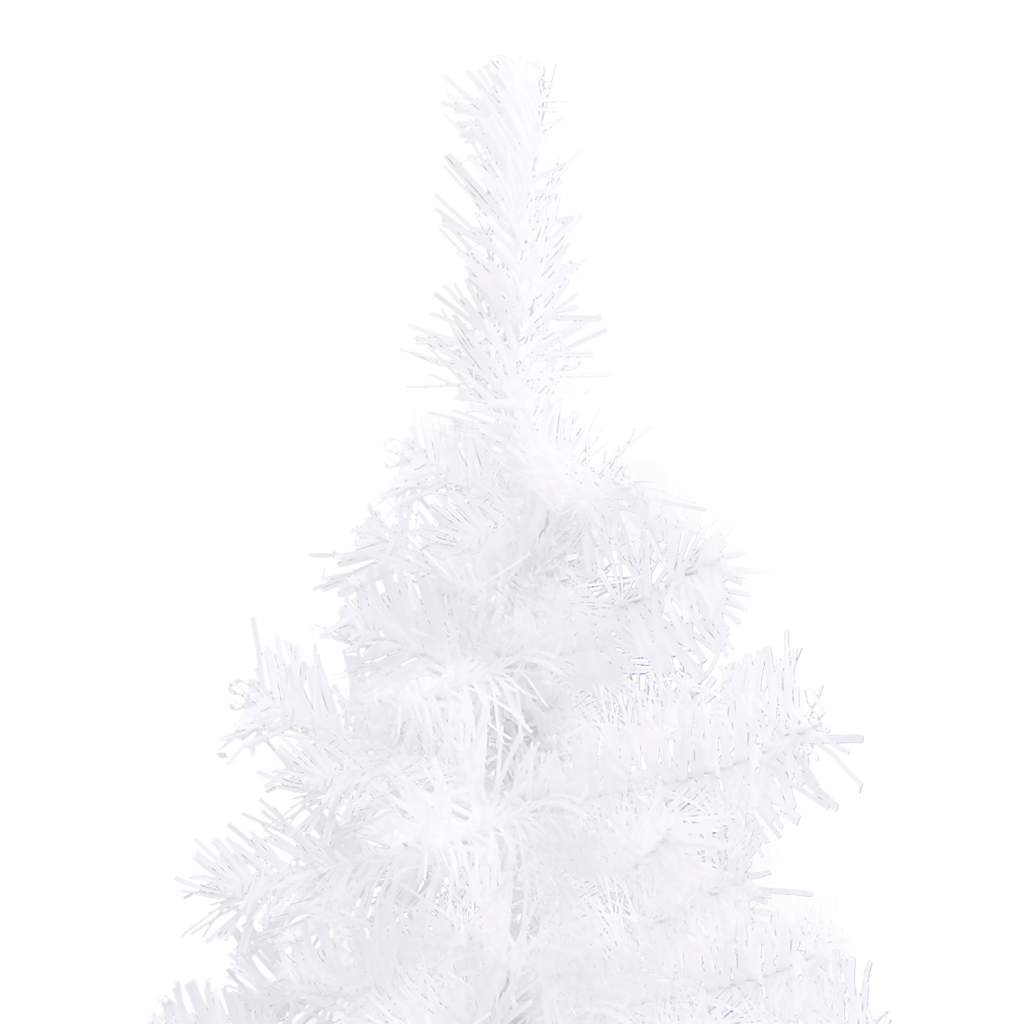 Corner Artificial Christmas Tree White 240 cm PVC