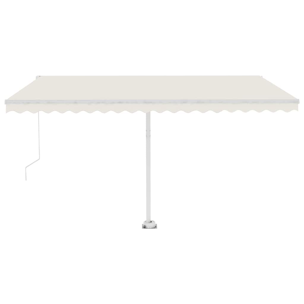 Manual Awning 4.5 x 3 m Cream 100% Polyester