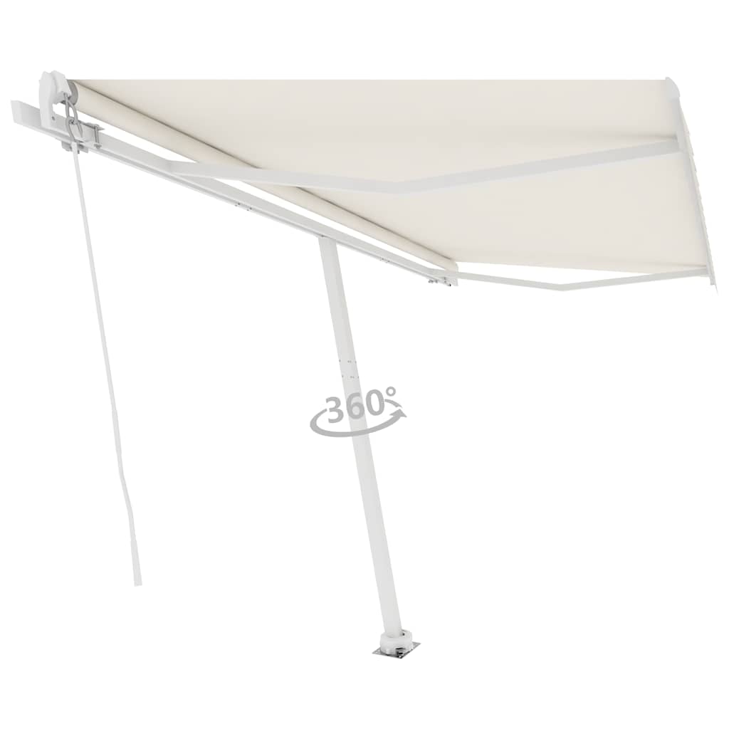 Manual Awning 4.5 x 3 m Cream 100% Polyester