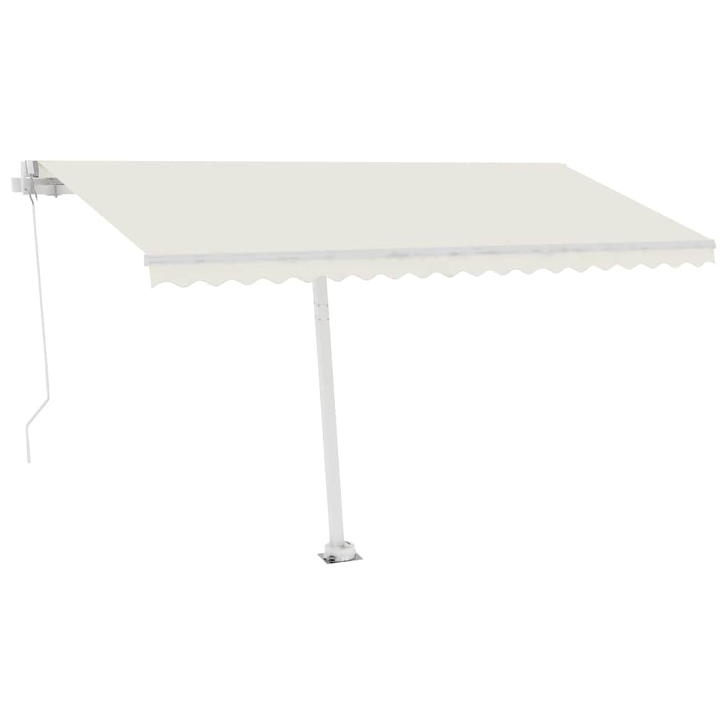 Manual Awning 4.5 x 3 m Cream 100% Polyester