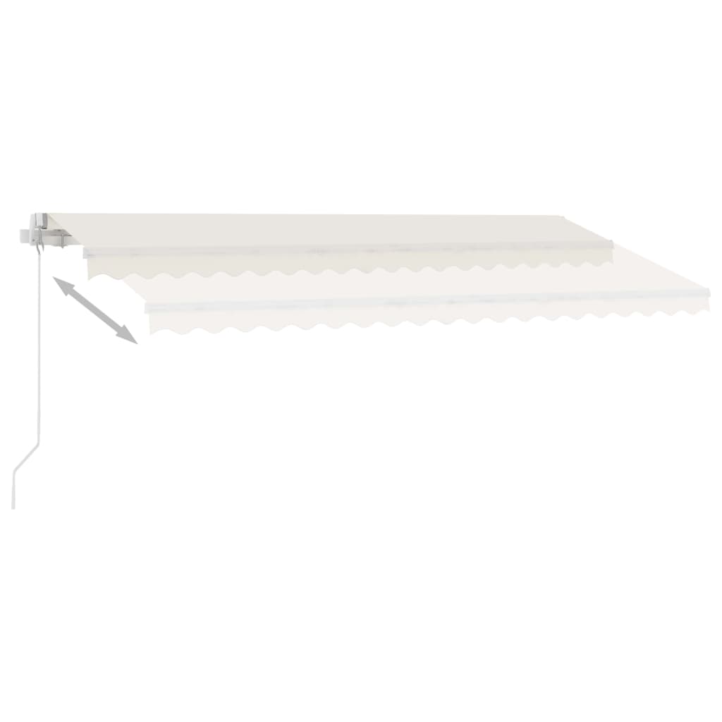 Manual Awning 4.5 x 3 m Cream 100% Polyester