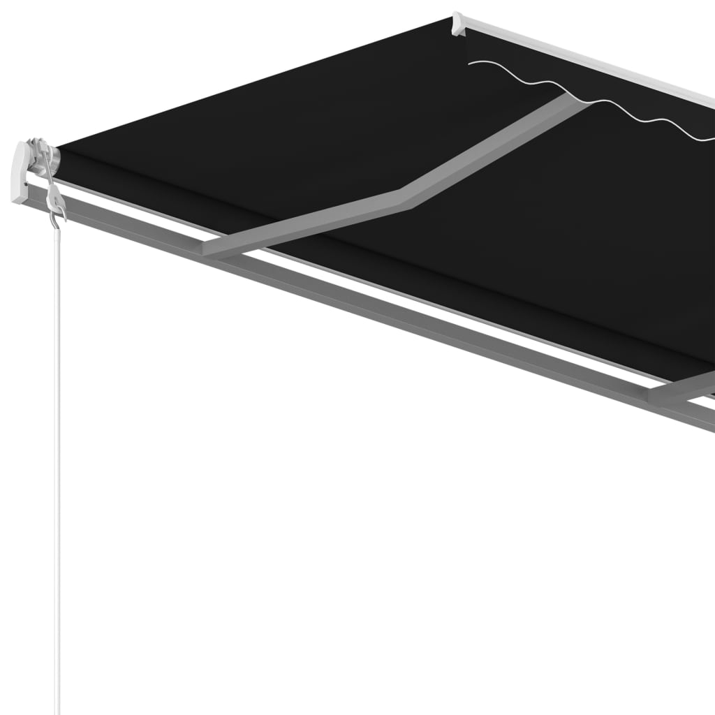 Manual Retractable Awning with Posts 3x2,5 m Anthracite
