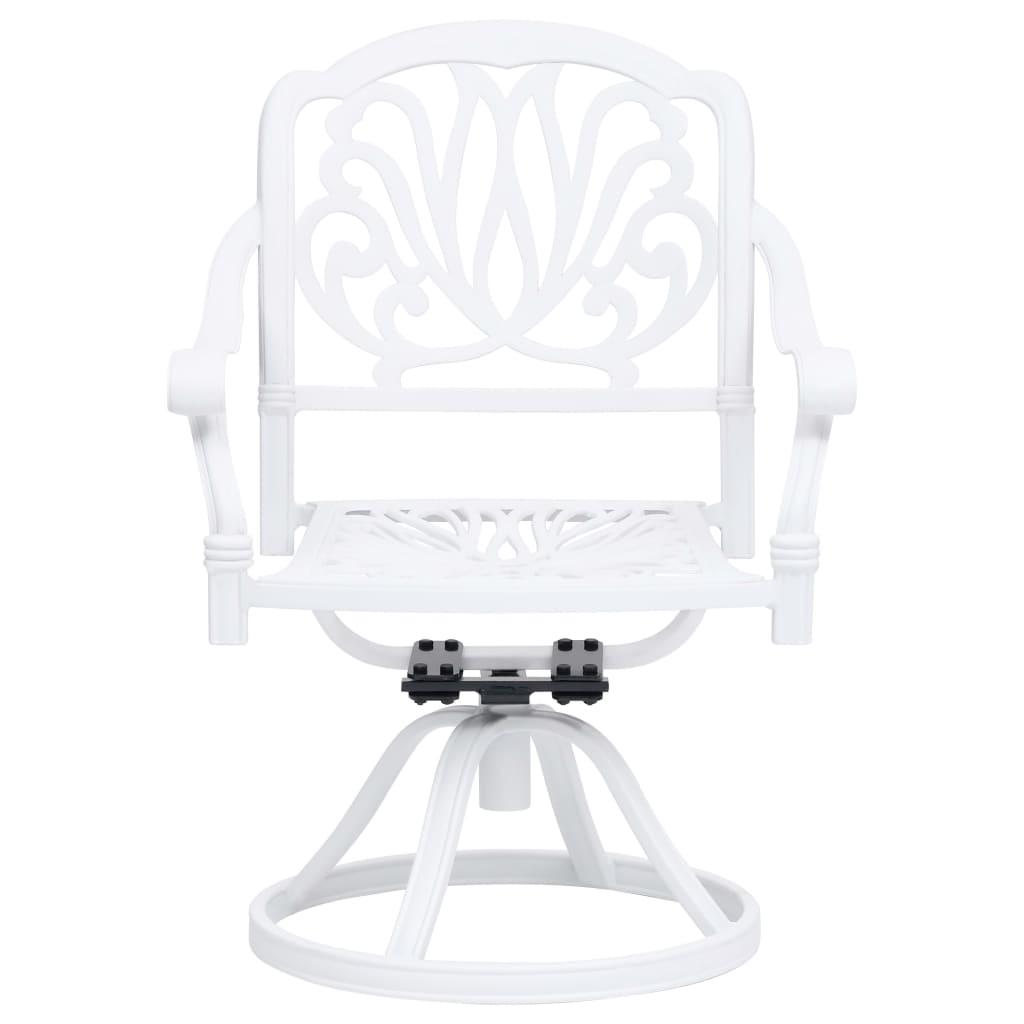 3 Piece Bistro Set Cast Aluminium White