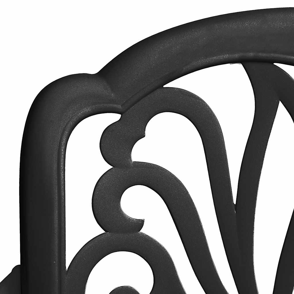 5 Piece Bistro Set Cast Aluminium Black