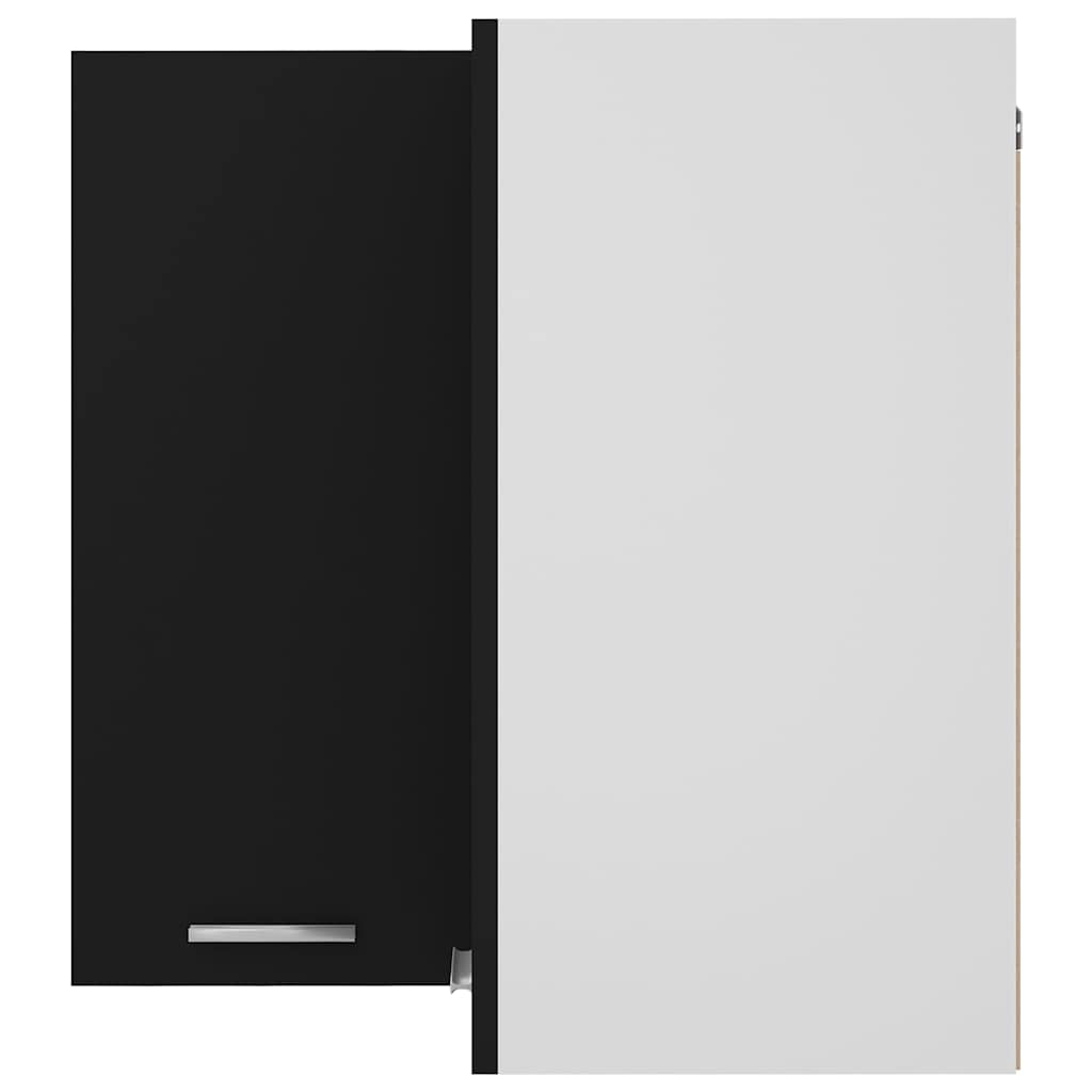Hanging Corner Cabinet Lyon Black 57x57x60 cm Engineered Wood