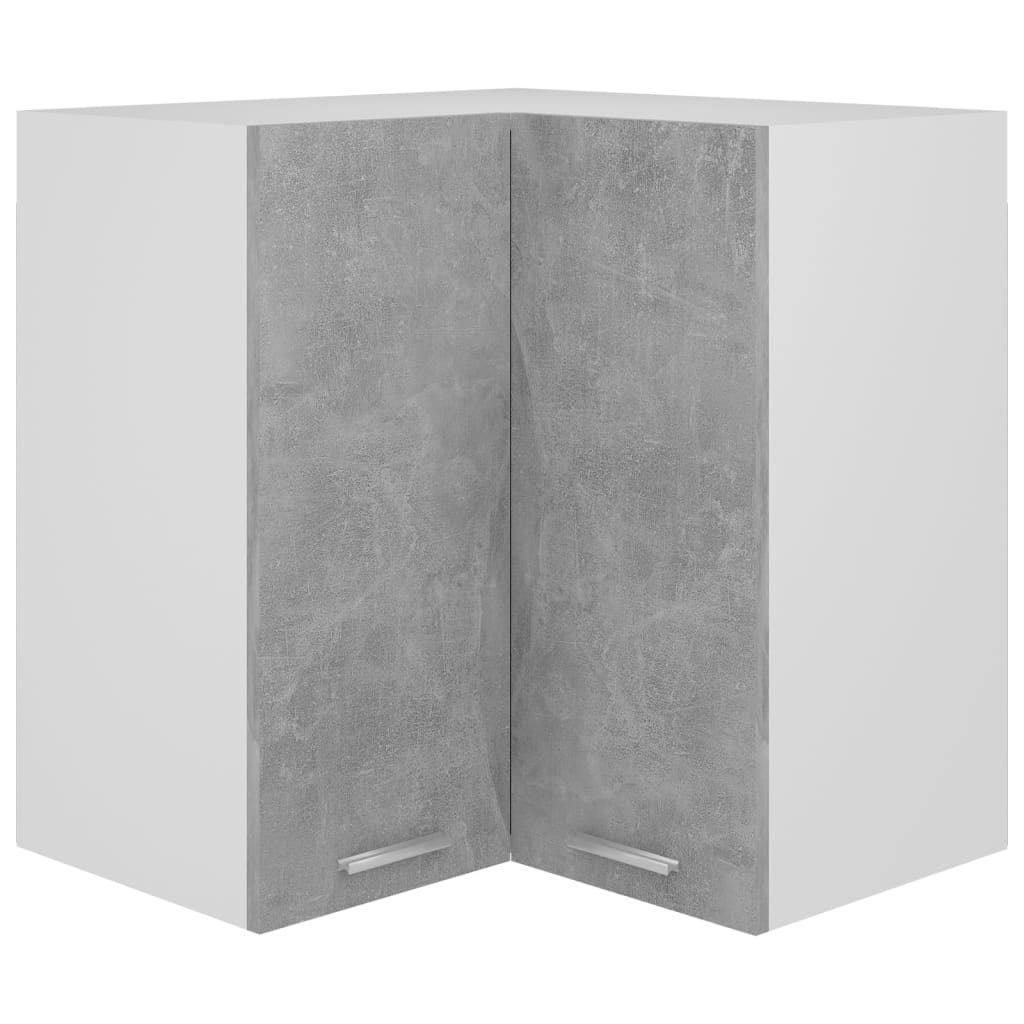 Hanging Corner Cabinet "Lyon" Concrete Grey 57x57x60 cm