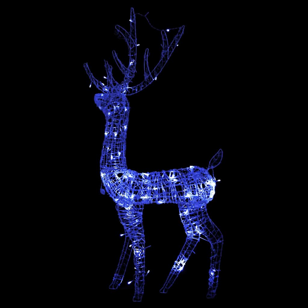 Acrylic Reindeer Christmas Decoration 140 LEDs 128 cm Blue