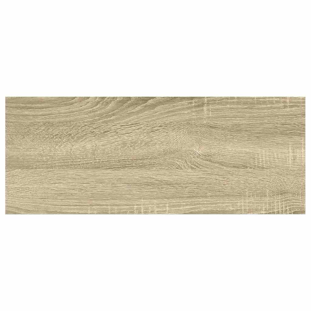 Floating Wall Shelves 2 pcs Oak and White 60x23.5x3.8 cm MDF