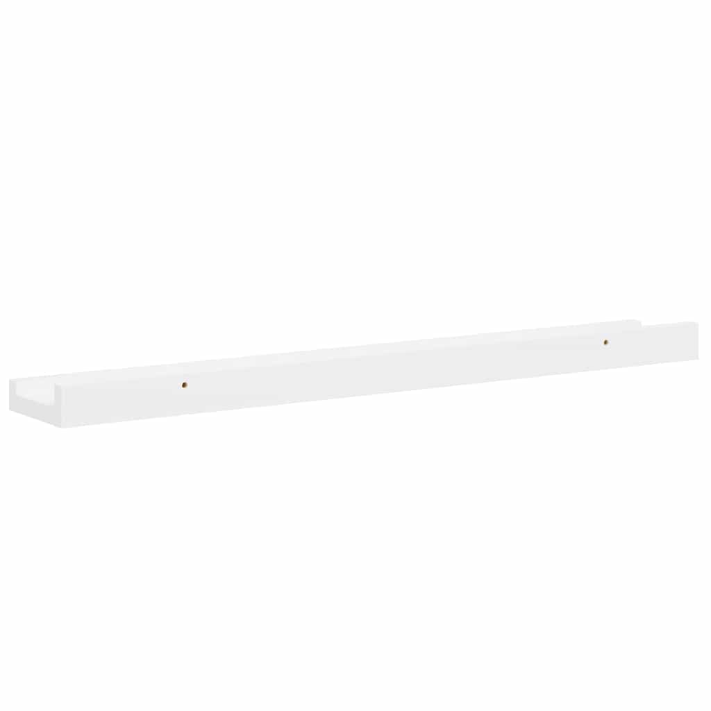 Wall Shelves 2 pcs High Gloss White 60x9x3 cm