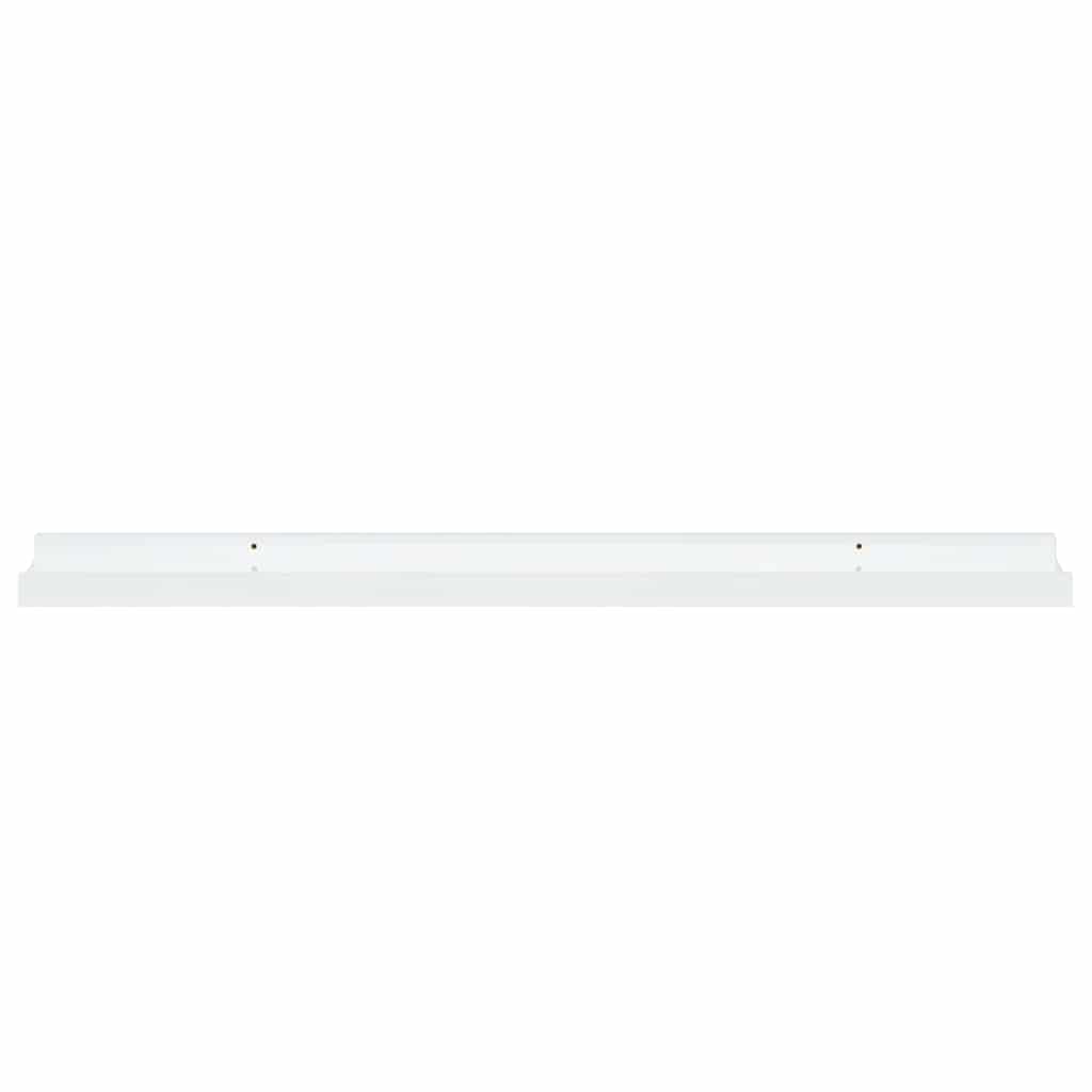 Wall Shelves 2 pcs High Gloss White 80x9x3 cm