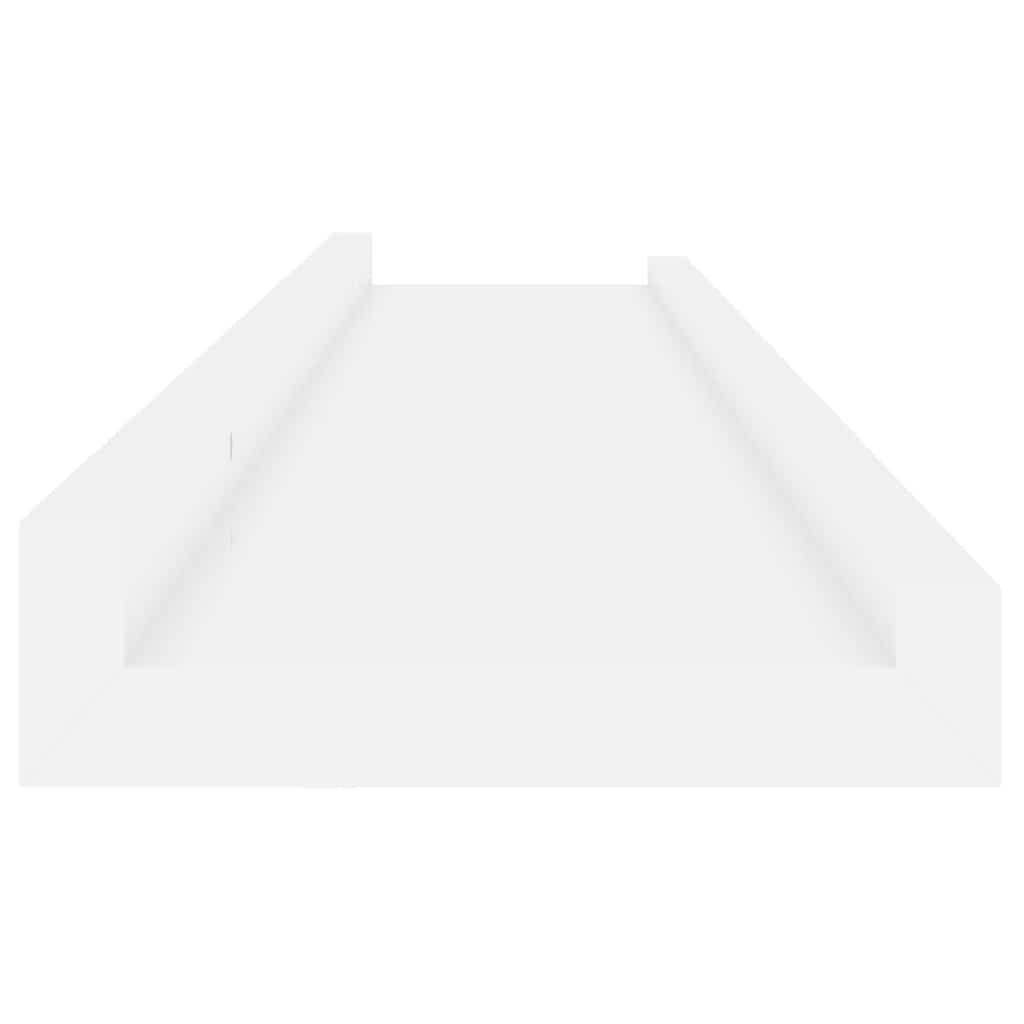 Wall Shelves 2 pcs High Gloss White 80x9x3 cm