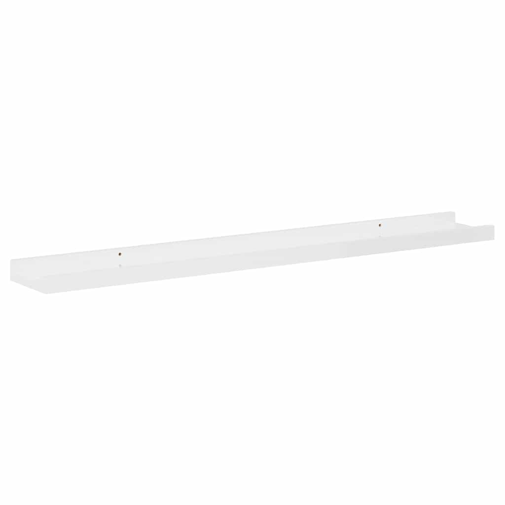Wall Shelves 2 pcs High Gloss White 80x9x3 cm